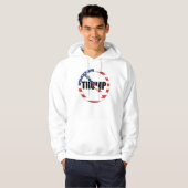 anti-Trump pro-democratie Hoodie (Voorkant volledig)