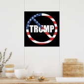 anti-Trump pro-democratie Poster (Keuken)