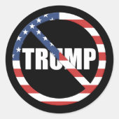 anti-Trump pro-democratie Ronde Sticker (Voorkant)