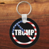 anti-Trump pro-democratie Sleutelhanger (Achterkant)