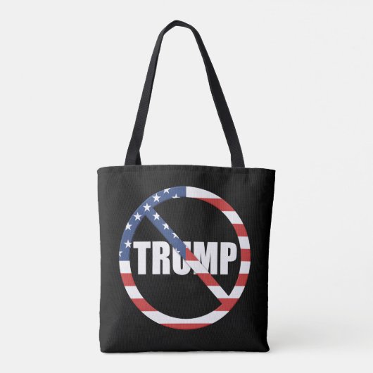 anti-Trump pro-democratie Tote Bag (Achterkant)