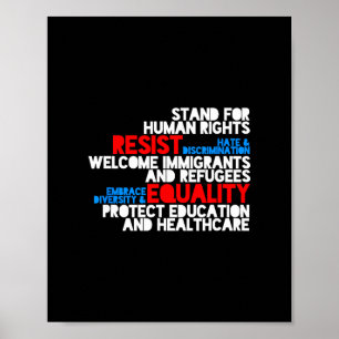Anti Trump-protest Mensenrechten Weerstand Poster