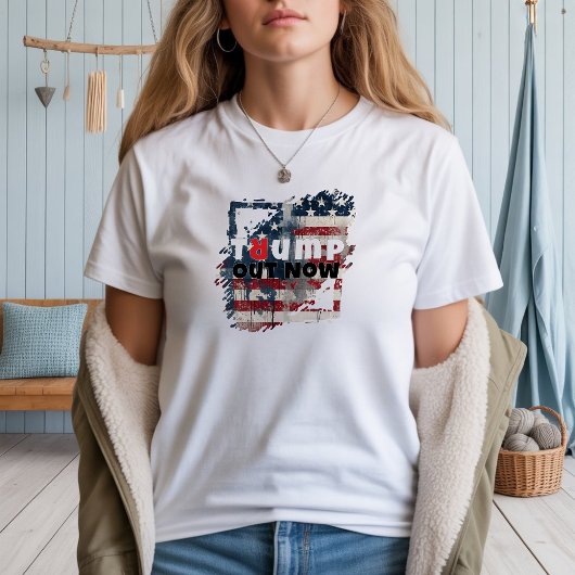 Anti trump protest slogan flag t-shirt