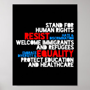 Anti-Trump-protest tegen mensenrechten Poster