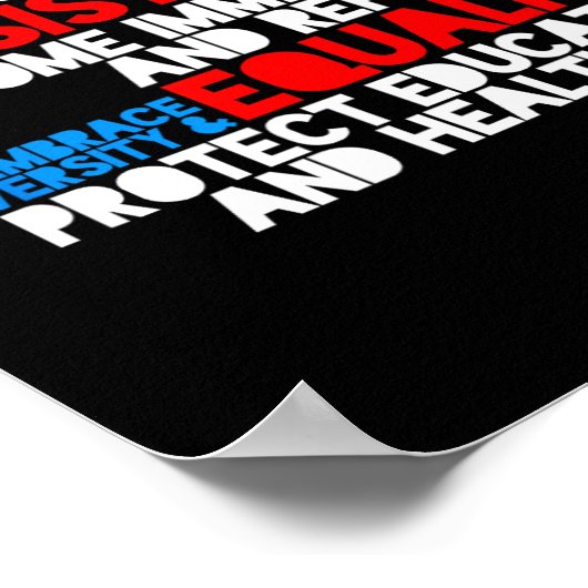 Anti-Trump-protest tegen mensenrechten Poster (Hoek)