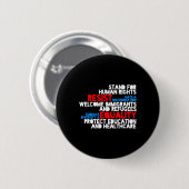Anti-Trump-protest tegen mensenrechten Ronde Button 5,7 Cm (Voorkant /achterkant)