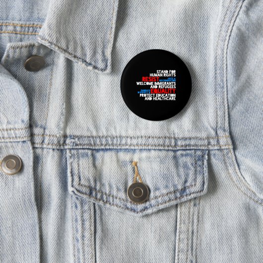Anti-Trump-protest tegen mensenrechten Ronde Button 5,7 Cm (In situ)
