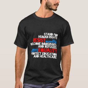 Anti-Trump-protest tegen mensenrechten T-shirt