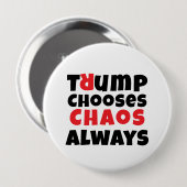 Anti-Trump-protestslogan Ronde Button 4,0 Cm (Voorkant /achterkant)