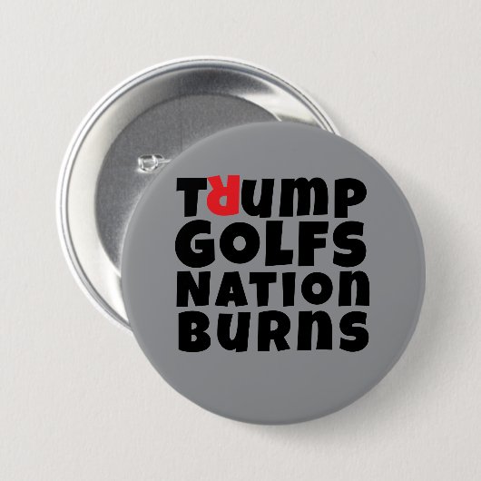 Anti-Trump-protestslogan Ronde Button 7,6 Cm (Voorkant /achterkant)