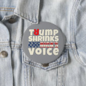 Anti-Trump-protestslogan rood grijs Ronde Button 4,0 Cm (In situ)