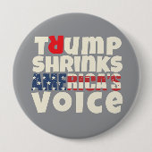 Anti-Trump-protestslogan rood grijs Ronde Button 4,0 Cm (Voorkant)