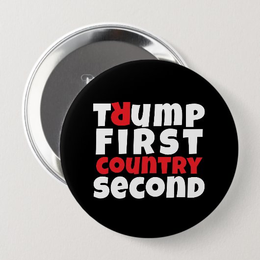 Anti-Trump-protestslogan rood zwart Ronde Button 4,0 Cm (Voorkant /achterkant)