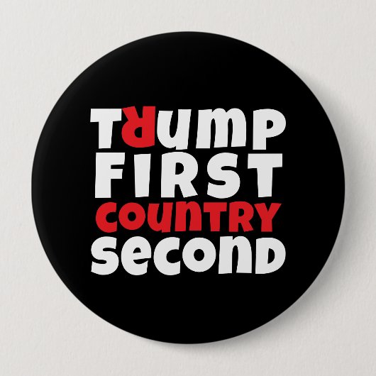 Anti-Trump-protestslogan rood zwart Ronde Button 4,0 Cm (Voorkant)