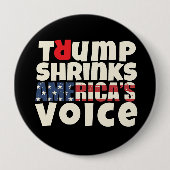 Anti-Trump-protestslogan rood zwart Ronde Button 4,0 Cm (Voorkant)
