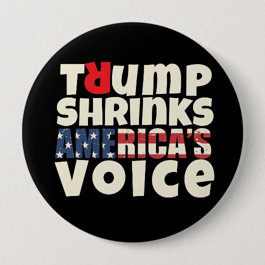 Anti-Trump-protestslogan rood zwart Ronde Button 4,0 Cm (Voorkant)