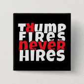 Anti-Trump-protestslogan rood zwart Vierkante Button 5,1 Cm (Voorkant)