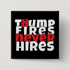 Anti-Trump-protestslogan rood zwart Vierkante Button 5,1 Cm