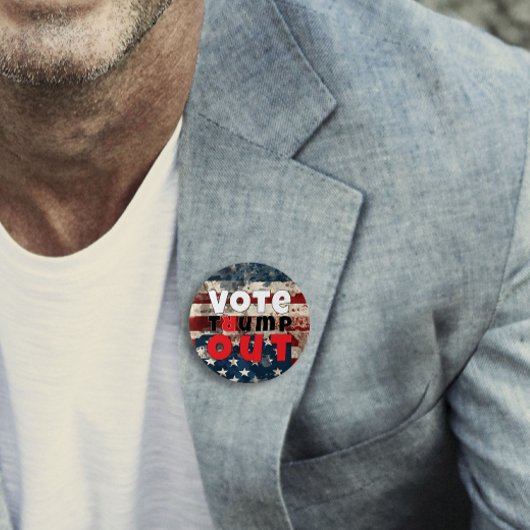 Anti-Trump protestslogan vlag Ronde Button 7,6 Cm