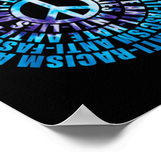 Anti Trump Racisme Fascisme leugens Haat Weerstaan Poster (Hoek)