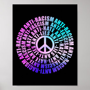 Anti Trump Racisme Fascisme leugens Haat Weerstand Poster