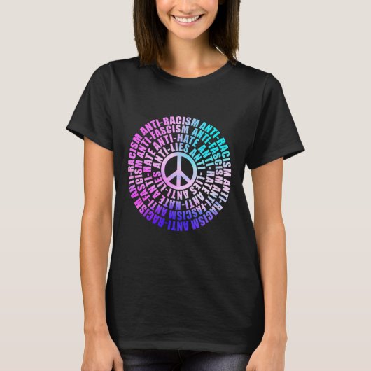 Anti Trump Racisme Fascisme leugens Haat Weerstand T-shirt (Voorkant)