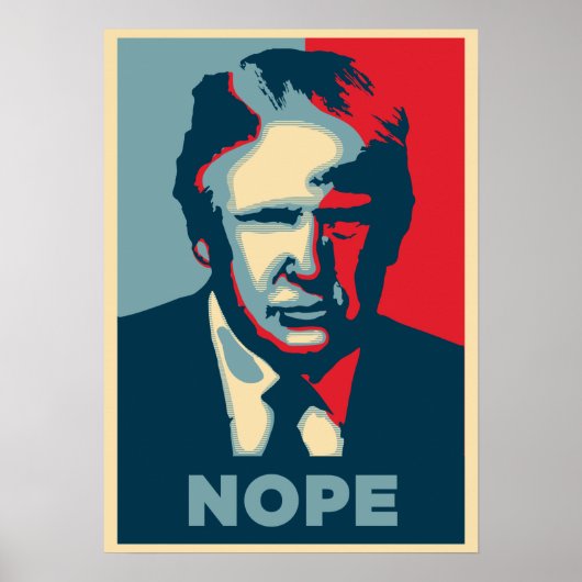 Anti-Trump Rally Poster - Poster NOPE (Voorkant)