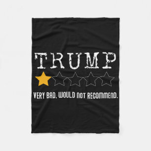 Anti-trump recensie Zeer D Zou niet aanbevelen 1  Fleece Deken