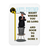 Anti Trump / Rechts waar u lang bent, Magneet (Verticaal)