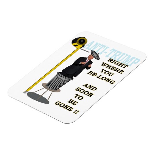 Anti Trump / Rechts waar u lang bent, Magneet (Linkerzijde)