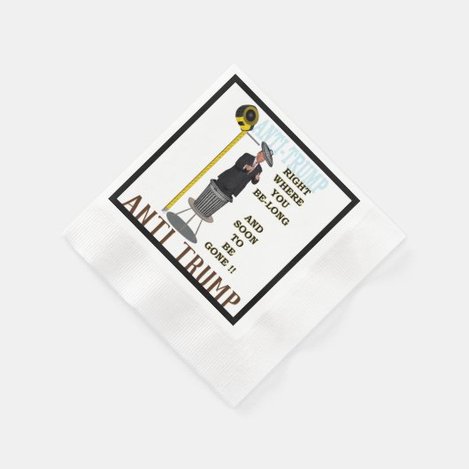 Anti Trump / Rechts waar u lang bent, Servet (Hoek)