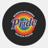 Anti Trump Remove Stubborn Orange Stains Pride Mon Ronde Sticker (Voorkant)