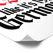 Anti-Trump Resist Het is net als Duitsland 1938 Ac Poster (Hoek)