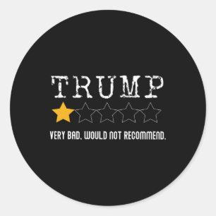 Anti-Trump-Review Zeer slecht zou 1 niet aanraden Ronde Sticker