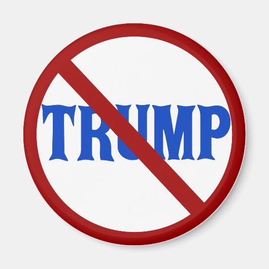 Anti Trump Rode Cirkel met X Magneet (Voorkant)