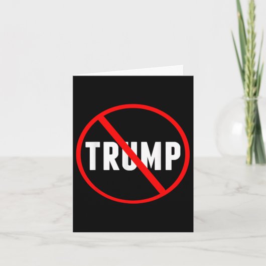 Anti Trump Rode Cirkel X Politiek Kaart (Voorkant)