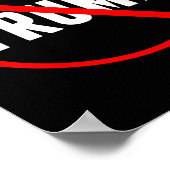 Anti Trump Rode Cirkel X Politiek Poster (Hoek)