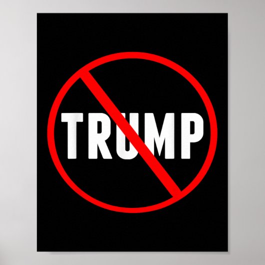 Anti Trump Rode Cirkel X Politiek Poster (Voorkant)