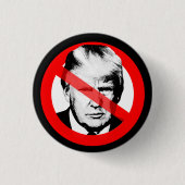 Anti Trump Ronde Button 3,2 Cm (Voorkant)