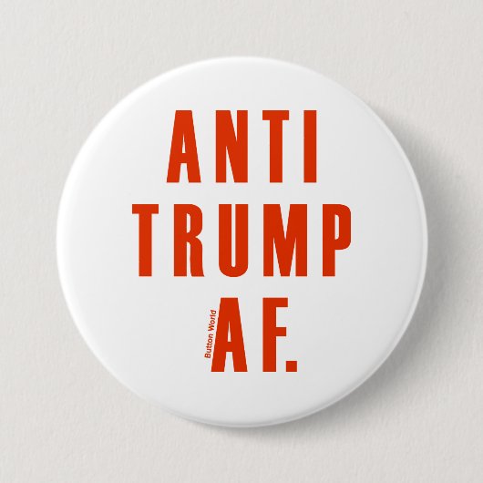 Anti Trump Ronde Button 7,6 Cm (Voorkant)