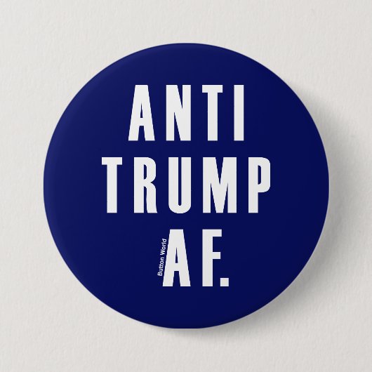 Anti Trump Ronde Button 7,6 Cm (Voorkant)