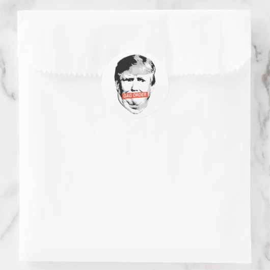 Anti-Trump Ronde Sticker (Tas)