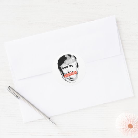 Anti-Trump Ronde Sticker (Envelop)