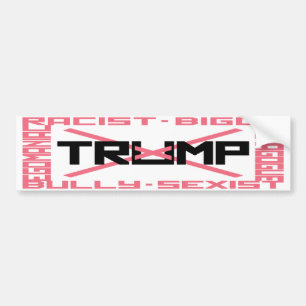 Anti-Trump roze Bumpersticker