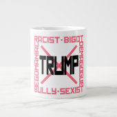 Anti-Trump roze Grote Koffiekop (Voorkant)