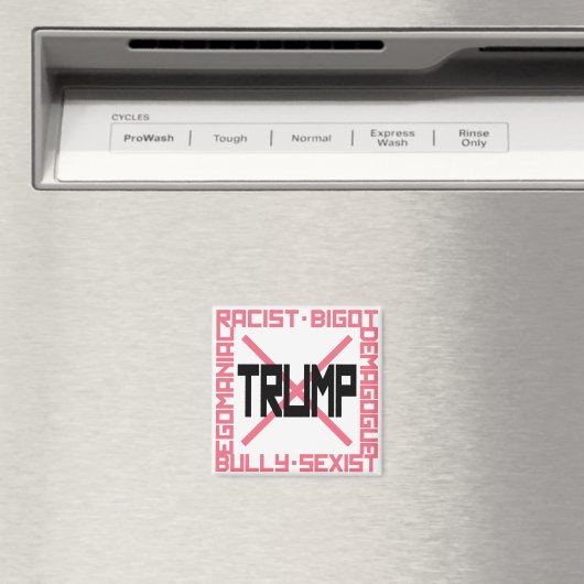 Anti-Trump Roze Magneet (Insitu (Vaatwasser))