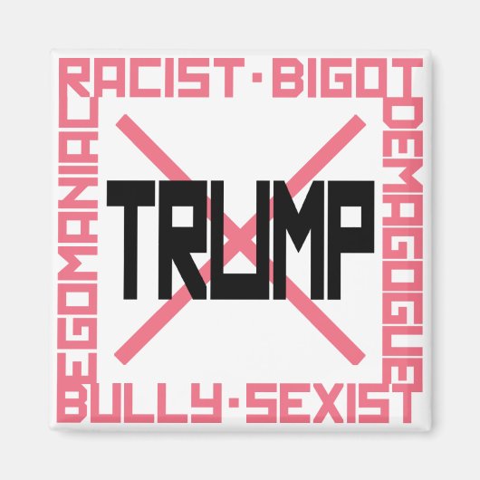 Anti-Trump Roze Magneet (Voorkant)