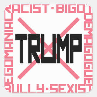 Anti-Trump roze Vierkante Sticker