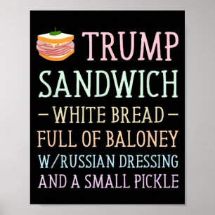 Anti trump sandwich bord grappig Anti trump sandwi Poster