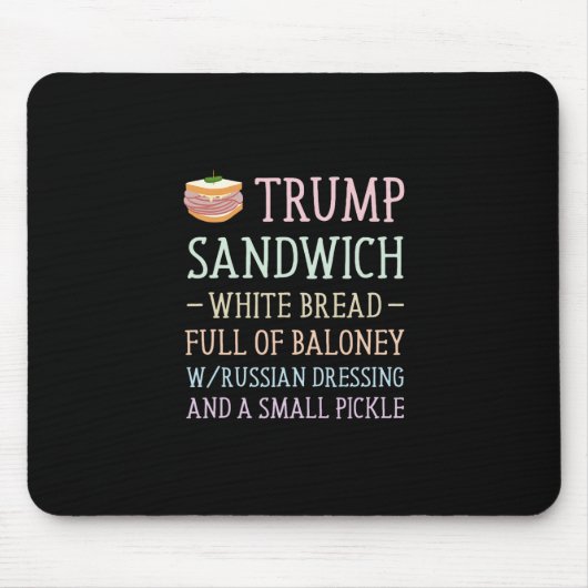 Anti Trump Sandwich Bord Grappig Muismat (Voorkant)